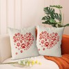 GAGEC Valentines Day Pillow Covers 18x18 Inch Love Hearts Paws