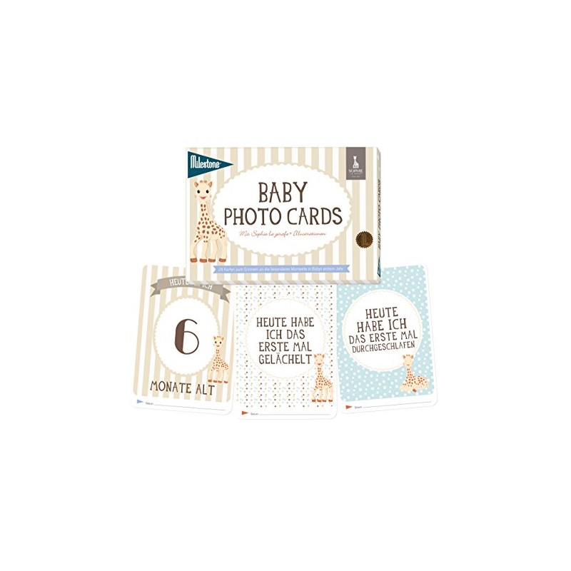 Milestone Baby Cards Sophie la Girafe Baby Photo Cards German