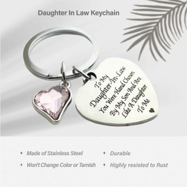 MALLAbyLAMMA - Espejo compacto para nuera, llavero de suegra, espejo de mi hija, regalo sentimental para nuera, cumpleaños, Navidad, día de la madre