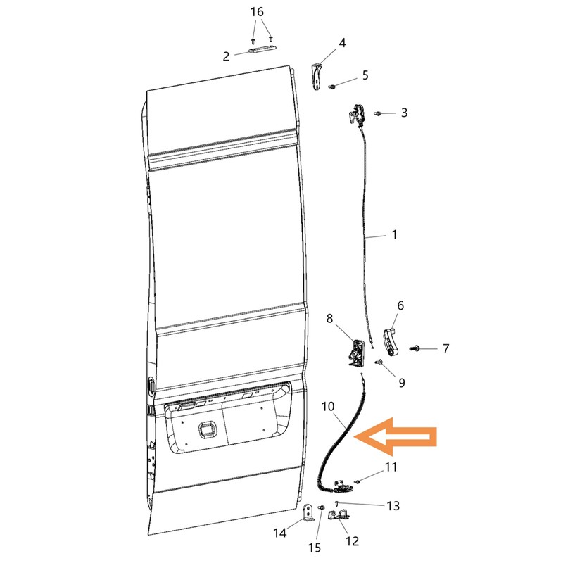 APPERFiT Rear Cargo Door Latch-Left-Lower 68226089AC Compatible with Dodge Ram