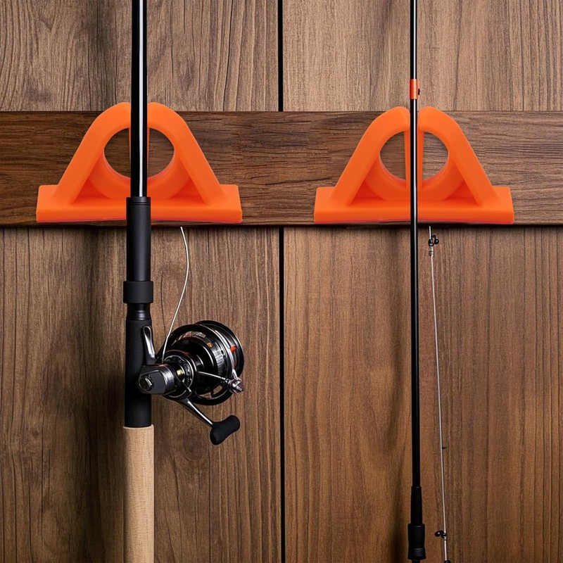 Fokmuaex 2pcs Wall Mount Fishing Rod Holder - No Drilling