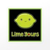 CafePress Funny Lime Valentine Small Die Cut Sticker, 3"x4" Clear