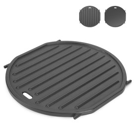 Charkettle Gourmet BBQ System Sear Griddle Replacement, Griddle for Weber Gourmet BBQ System Sear Grate, Compatible with 22" Weber Kettle Grills Weber Spirit II &Genesis II GS4 System, Cast Iron