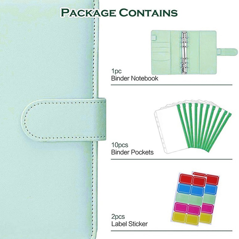 Binder Planner A6 6 Holes PVC PU Leather Sufficient Capacity