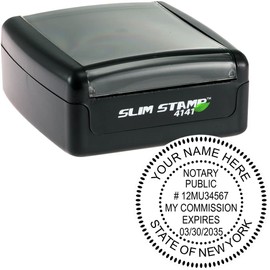 Portable NY Notary Stamp - 1-5/8 Size, State Board Compliant, Ideal for New York Notaries - New York Notary Public Stamp for Efficient, Reliable Service - Essential Tool for NY Notary Work