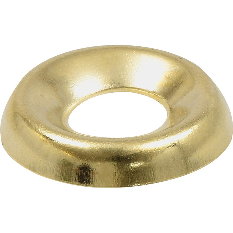 The Hillman Group 1252#10 Brass Plated Countersunk Finishing Washers, 50-Pack