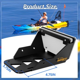 Transom Trolling Thick Heavy-Duty Motor Mount for Kayaks, for Trolling Motor Bracket in Freshwater and Saltwater, Trolling Motor Transom Mount, Features A Durable Thick Cast Body(Black)