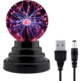 Plasma Ball, OOTSUN 3 Inch Plasma Globe Nebula Thunder Lightning, Plasma Ball Lamp Touch Sensitive Novelty Nebula Sphere Globe Magical Orb Toy for Kids,Birthday, Christmas, Party Celebrations (3 INCH)