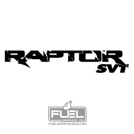 Raptor For Ford Raptor SVT Premium Vinyl Decal - 27.5 x 5" - Gloss Black