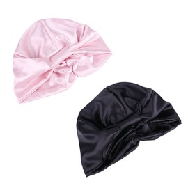 Baluue 2pcs Satin for Women Long Silk Hair Bonnet for Sleeping Sleep Bonnet Beauty Hair Hats Soft Comfortable
