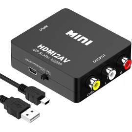 Lostrain Adaptador Convertidor Hdmi A Rca Vga 1080p De Audio Y Video