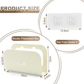 Router Cabinet, Router Box, WLAN Box Hide, Wall Mounted Router Hide, Cable Box that Will Not Block the Signal, Cable Hide Suitable for Living Room, Office, Bedroom, White