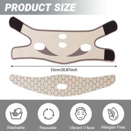 ZeiLaBang Kakadi V Face Masks, Reusable V-Line Mask, Face Slimming Strap, Reusable Chin Strap, V-shaped Chin Face Tightening Band, Face Lifting Mask for Women