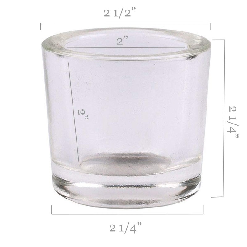 Bluecorn Beeswax Heavy Glass Votive and Tea Light Candle Holders