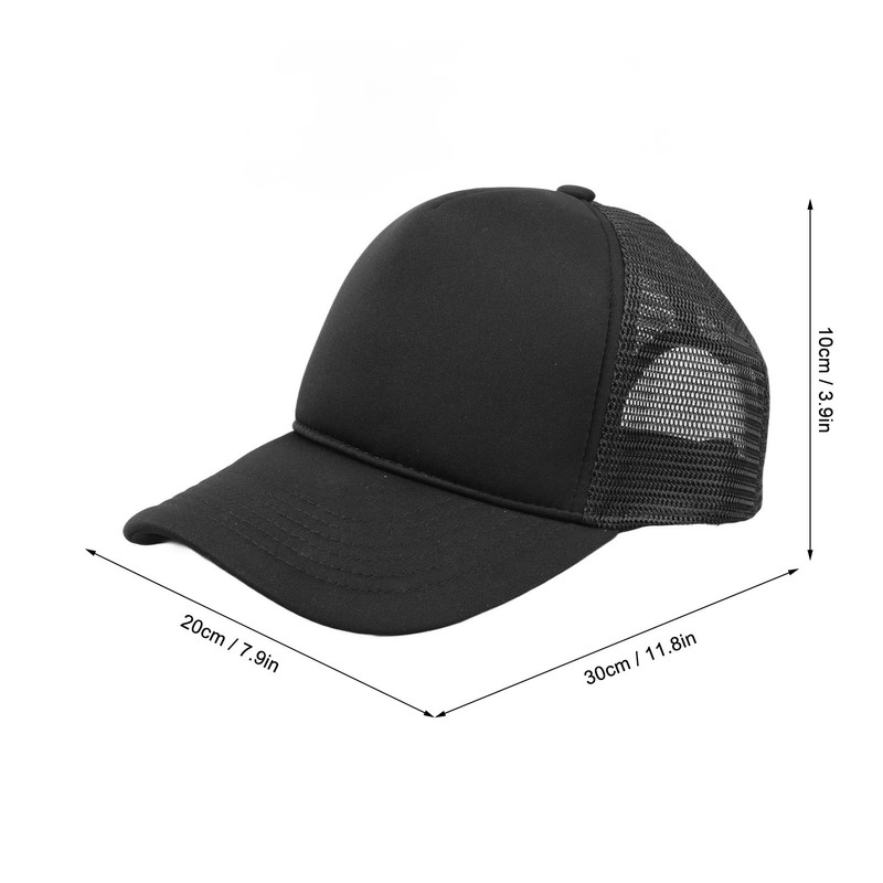 Man Baseball Cap Breathable Mesh Sun Protection High Top Adjustable