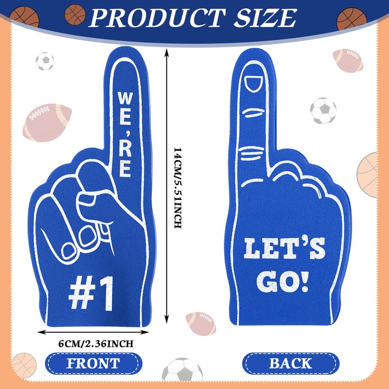 24 Pieces Sports Fan Foam Finger Mini Foam Fingers Foam
