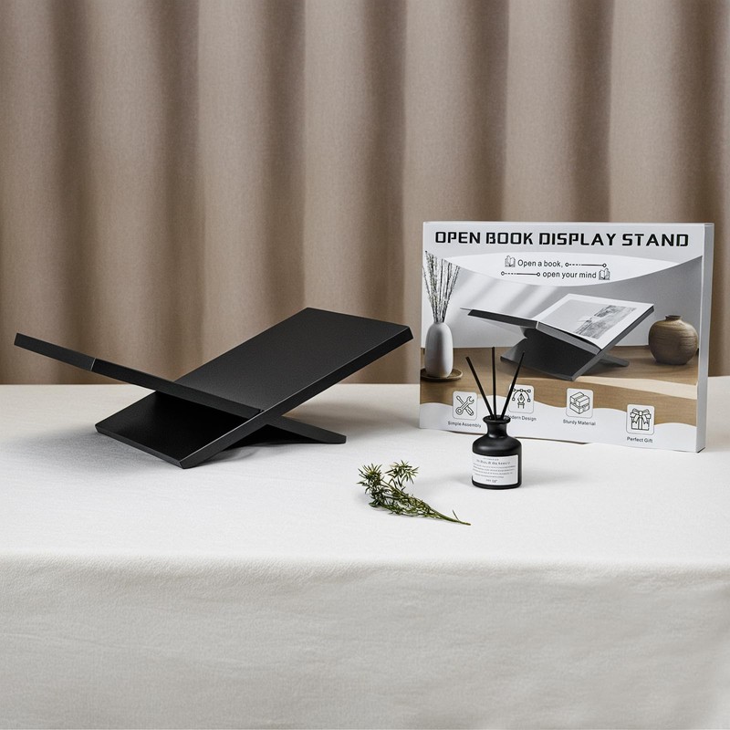 PUERSI Open Display Stand, Wooden Large Book Holder, Coffee Table