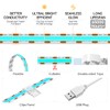BTF-LIGHTING FCOB USB Powered Ice Blue COB LED Strip Lights