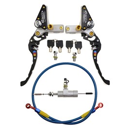 GOOFIT 22mm CNC Motorcycle Hydraulic Clutch Brake Pump Master Cylinder Lever Adjustable Universal for Motorcycle Pocket Dirt Bike ATV 125cc -250cc Vertical Off Road Scooter White