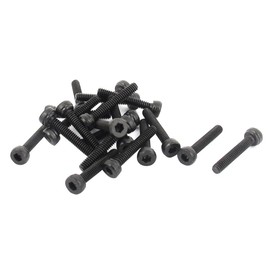 TOP-VIGOR 20Pcs Hexagon Socket Head Cap Screws, M2 x 12mm 12.9 Alloy Steel Replacement Machine Fastener Screws, Fully Thread for Bicycle Motorcycle Repair, Professionals Landlords Repairmen, Black