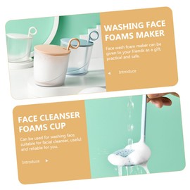 WOONEKY 2pcs Portable Face Wash Foam Maker Facial Bubble Maker for Home to Clean Foam Cup Convenient Cleansing Tool for Facial Wash Compact Bubble Device