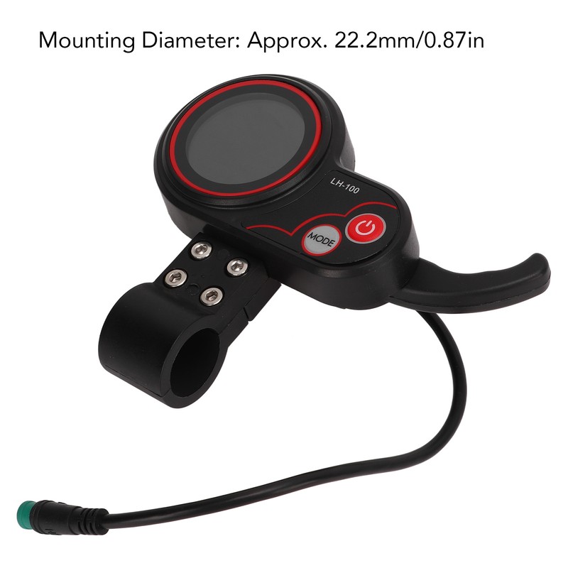 Electric Bicycle LCD Display Meter with 5P Waterproof Connector 24V
