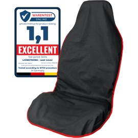 LIONSTRONG® Car Seat Covers for Cars [Waterproof] - Waterproof Seat Covers After Gym Dirt Resistent - Washable Automotive Seat Covers - Car Sweat Towel Seat Cover - Universal - Polyester Red