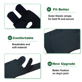 GenetGo Dog Canine Front Leg Brace Paw Compression Sleeve Joint Wraps - Protects Wounds Stop Licking & Prevents Injuries, Sprains Helps with Loss of Stability from Arthritis - XXSmall