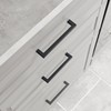 TUNNY 10 Pack Square Solid Cabinet Handles-3.8"/96mm Screw Spacing Matte