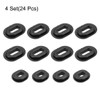 sourcing map Side Cover Feed-Through Single Sided Oval Rubber Washer