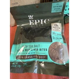 EPIC (4 PK) Sea Salt Beef & Beef Liver Bites 2.5oz Ea Exp 9/25