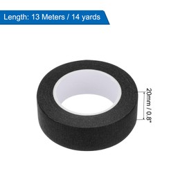 QUARKZMAN 4 Stück 0,8 Zoll breite 14 Yards schwarzes Abdeckband Malerband Rollen für Zuhause Büro Gewerbliche Auftragnehmer Sauberes Tropfenfreies Malen Breites Krepppapier