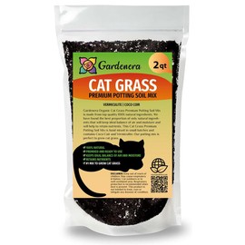 GARDENERA Cat Grass Planting Medium - Promote Healthy Digestion and Dental Health for Your Cat - 2 QUARTS