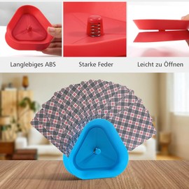 Kolamom Pack of 4 Children's Card Holders, Triangular Playing Card Holder, Hands-Free Card Holder, Plastic, for Seniors, Adults, Children's Play Card Holder