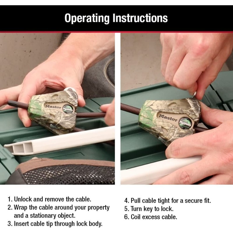 Master Lock - Python Adjustable Camouflage Cable Locks #8418KA CAMO
