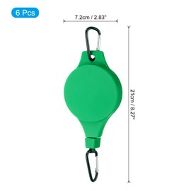 PATIKIL Plant Hanger, 6 Pcs Pulley Retractable Hanging Flower Basket Hook Indoor and Outdoor Plant Pots Holder, for Planters, Flower Basket, Wind Chimes, Lanterns, Bird Feeders, Green