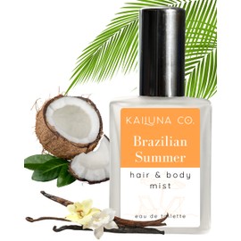 Kailuna Co. Brazilian Summer Natural Hair & Body Mist Spray Inspired by Bum Bum, Pure Essential and Fragrance Oils, Alcohol-Free, Handmade in California, 0.5Fl Oz