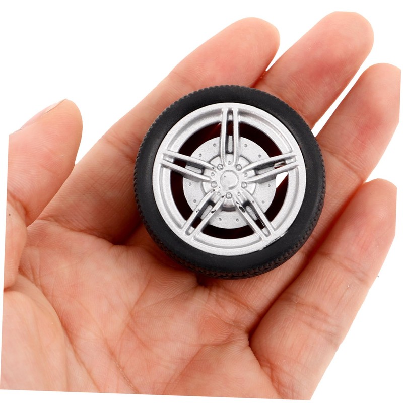 Kisangel 8pcs DIY Car Wheels Replacement Wheels for Crafts Enhance