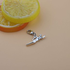 BAUNA Swim Jewelry for Swimmers Swimmer Zipper Pull Charm Swimming Accessories (Swimmer Zipper Pull Charm)