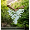 Handmade Raindrop Butterfly Recycled Glass Hanging Mobile Wind Chime Suncatcher