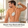 Long Handle Back Lotion Applicator – Silicone Body Cream &