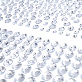 Pegatinas adhesivas de diamantes de imitación transparentes con gemas brillantes para decoración de uñas (1725 unidades)