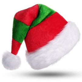 MOHYS Plush Christmas Hat For Adult Elf Hat for Christmas Holiday Party Decoration Xmas Classic Dress up