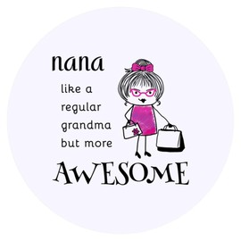 24 x 40mm Round 'Nana' Stickers (SK00067140)