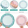 48pcs Italian Summer Party Plates Striped Paper Plates 9" +