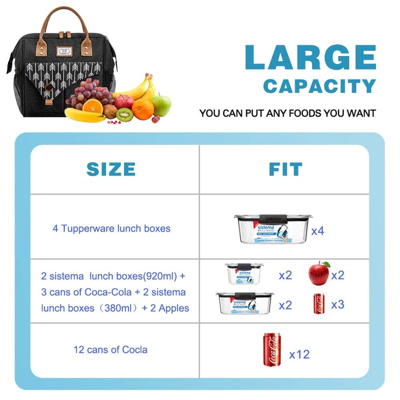 Lekesky Insulated Lunch Bag for Women for Work Lunch Tote