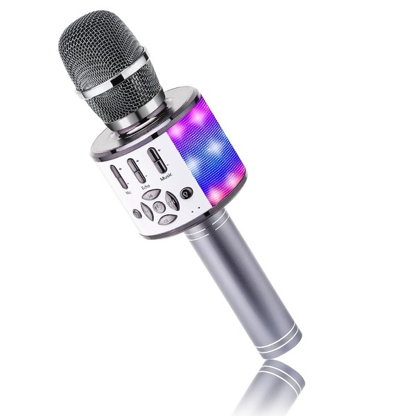 BONAOK Karaoke Microphone Bluetooth, 4 in 1 Wireless Karaoke Microphones,