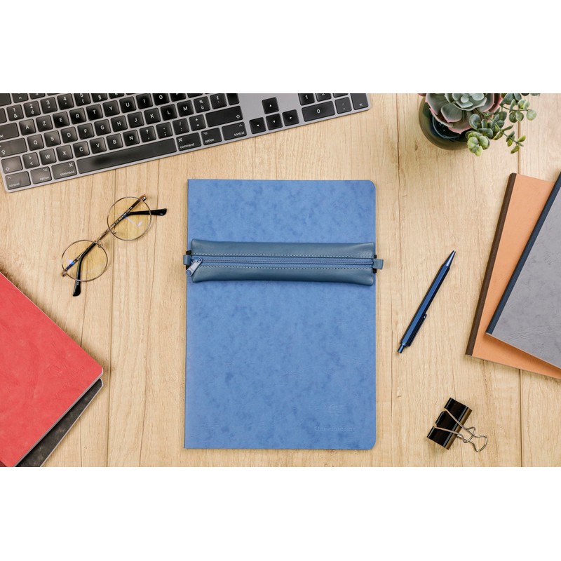 Clairefontaine 77039C Age Bag Flat Leather Pencil Case Ideal for