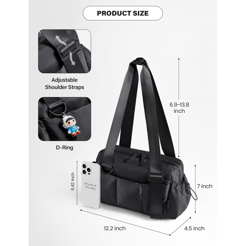 Uselike Small Gym Bag for Women, 6L Mini Duffle Bag
