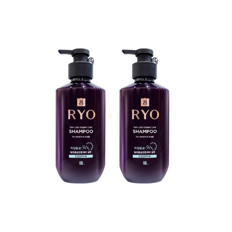 ryo Ryeo Jayang Yunmo Shampoo for Sensitive Scalp 400ml 2-Pack